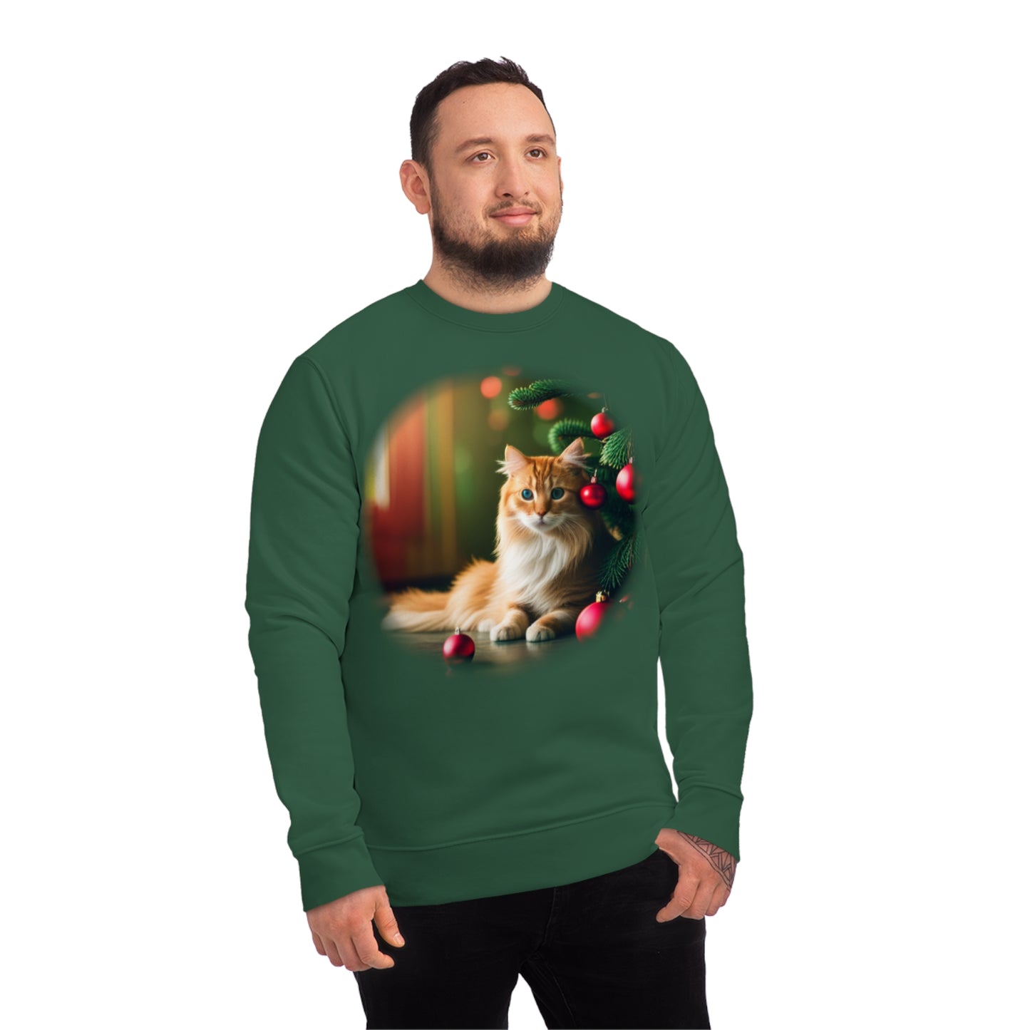 Sweatshirt changeur unisexe - Chat de Noël